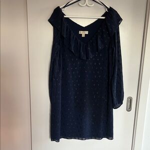 Like new Michael Kors chiffon off-shoulder Ruffled dress